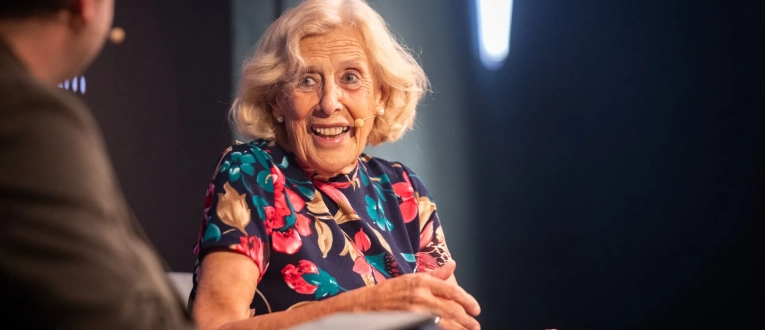 Manuela Carmena, en conversación con Fernando Caballero. | Javier Rodríguez Manuela Carmena, en conversación con Fernando Caballero. | Javier Rodríguez