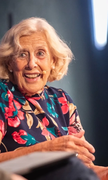 Manuela Carmena, en conversación con Fernando Caballero. | Javier Rodríguez